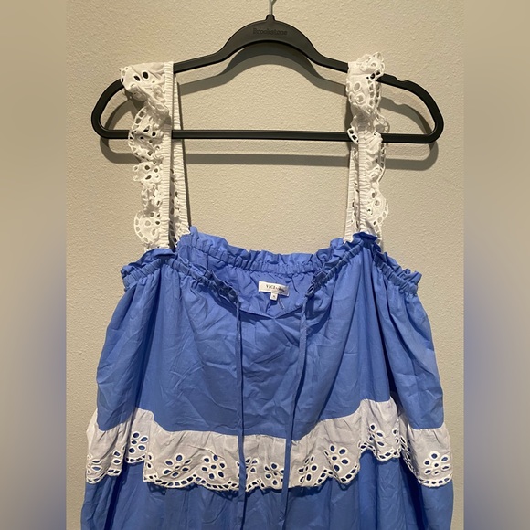 Vici X Destiny Blue Tiered Maxi Dress XL - Picture 2 of 4